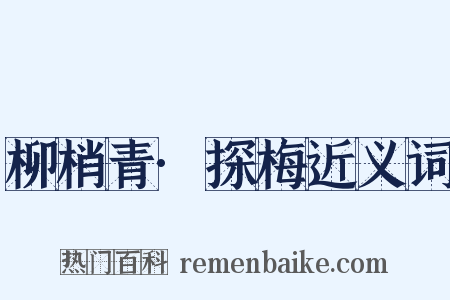 柳梢青·探梅近义词是什么意思的图片